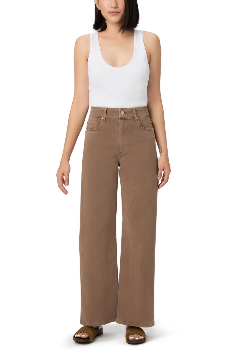 Anessa Petite High Waist Wide Leg Jeans, Alternate, color, VINTAGE CANEWOOD