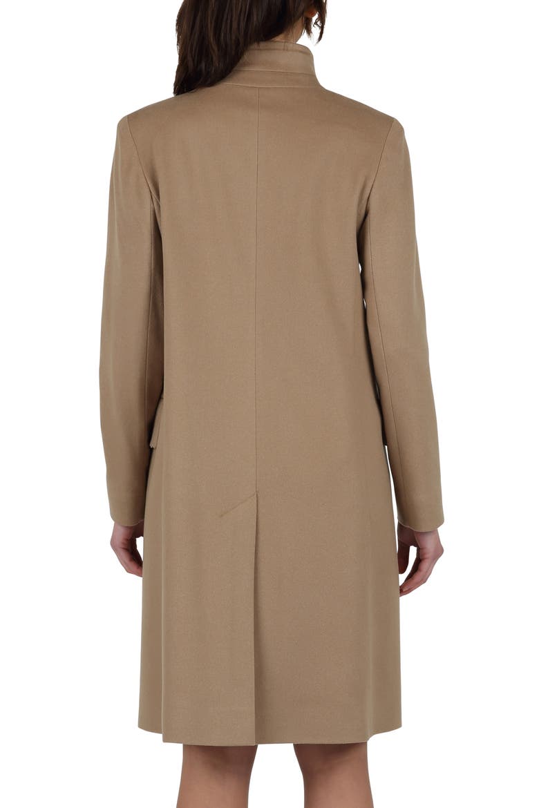Presley Stand Collar Cashmere Coat, Alternate, color, CAMEL