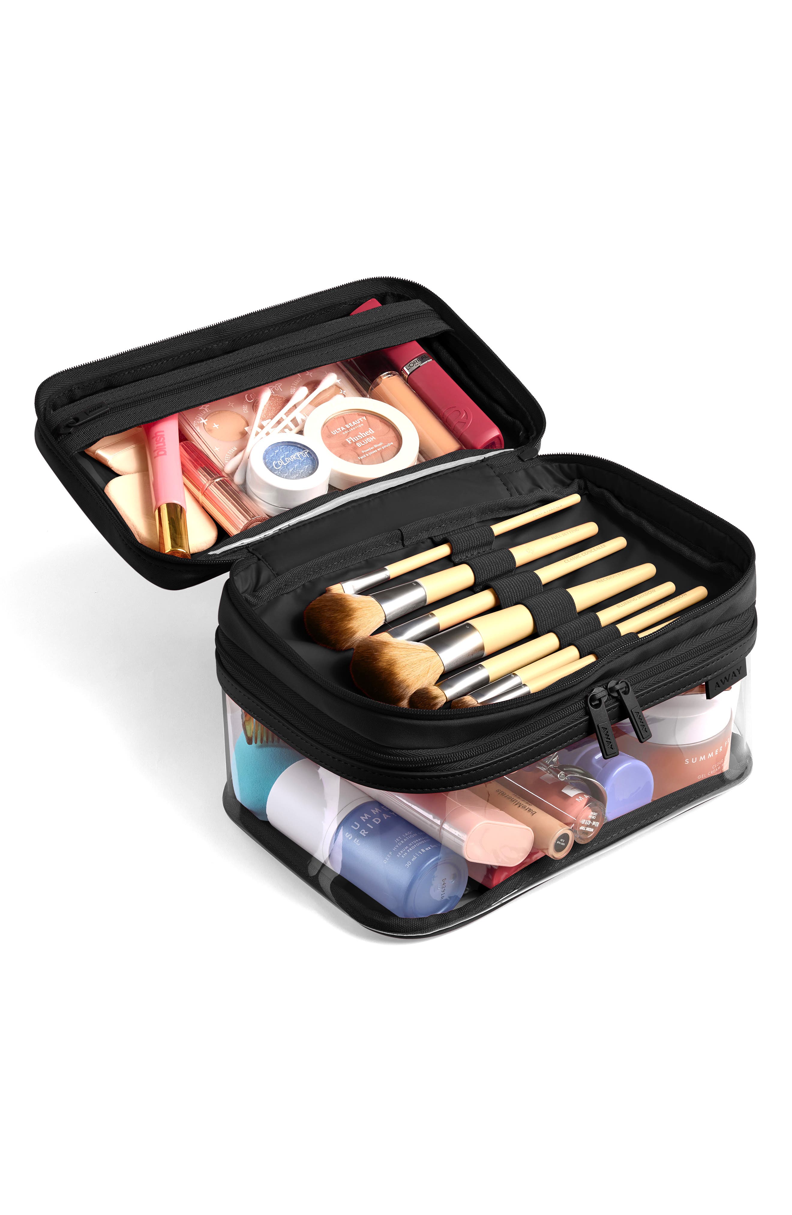 Clear Cosmetics Case, Alternate, color, JET BLACK