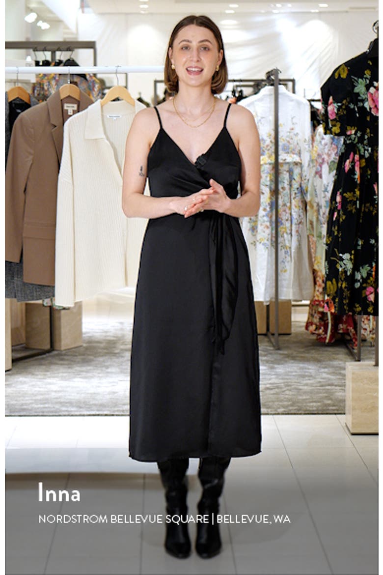 Side Tie Satin Dress video