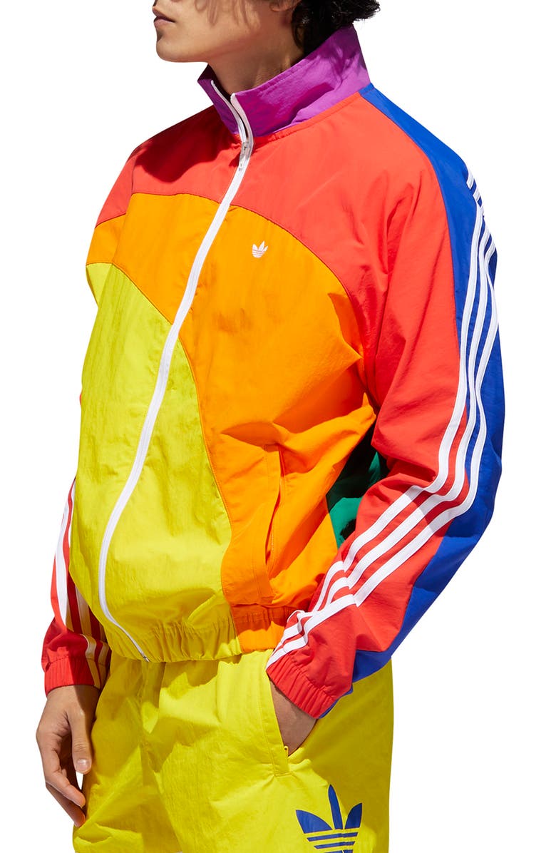 adidas Originals Pride Off-Center Nylon Jacket, Alternate, color,