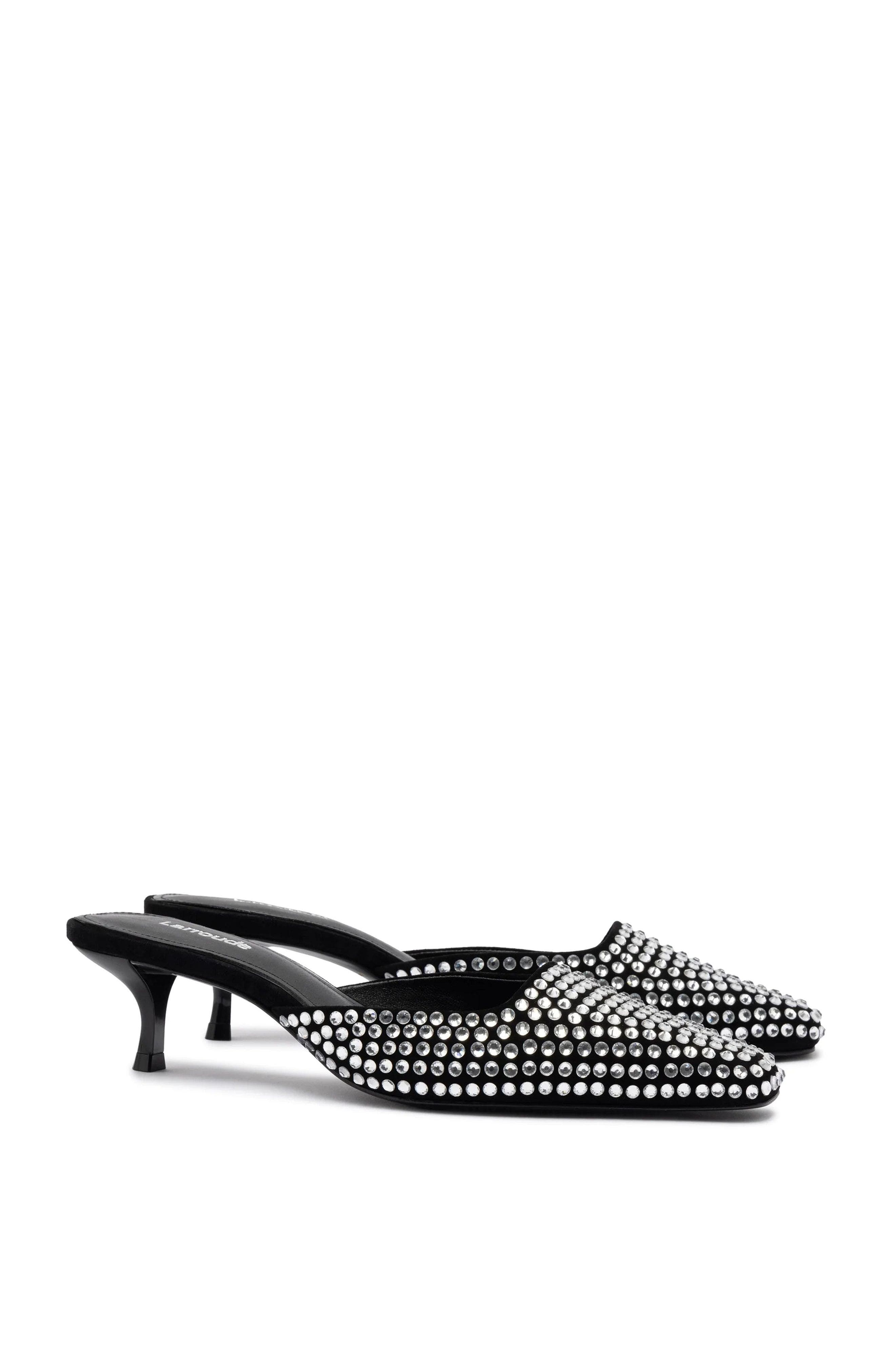 Amal Mule, Alternate, color, Black/Crystal