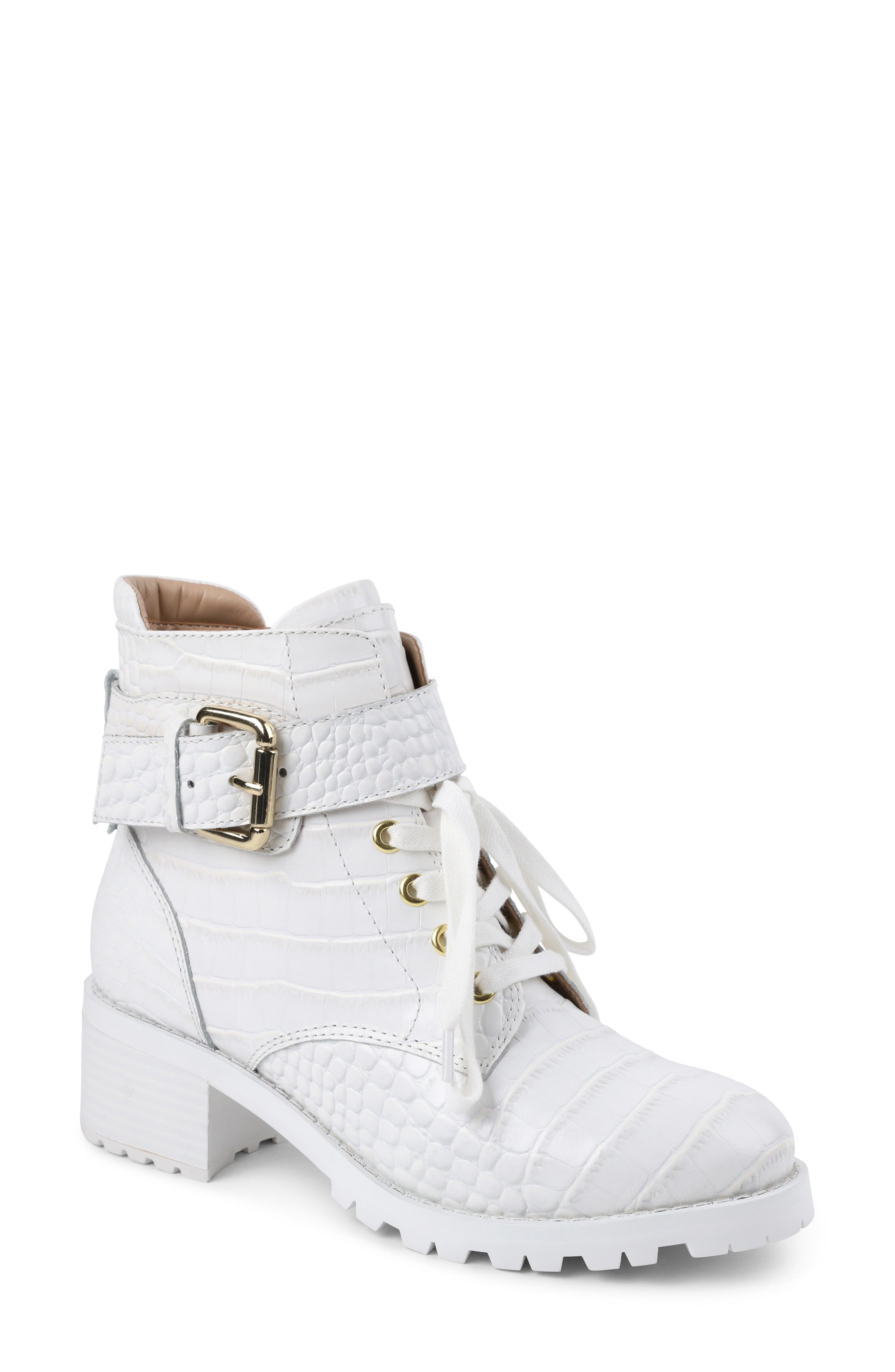 Nubi Combat Boot, Main, color, BRIGHT WHITE CROC PRINT