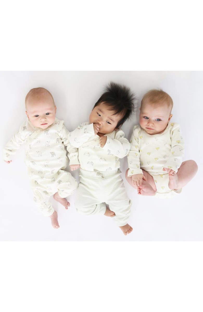 Pehr Magical Forest Organic Cotton Bodysuit, Pants & Knotted Hat Set, Alternate, color, 