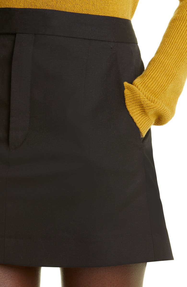 Maria McManus Trouser Stretch Wool Miniskirt, Alternate, color,