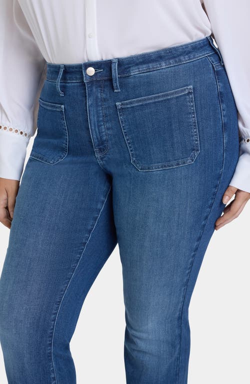Nydj Ava Patch Pocket Flare Jeans In Blue