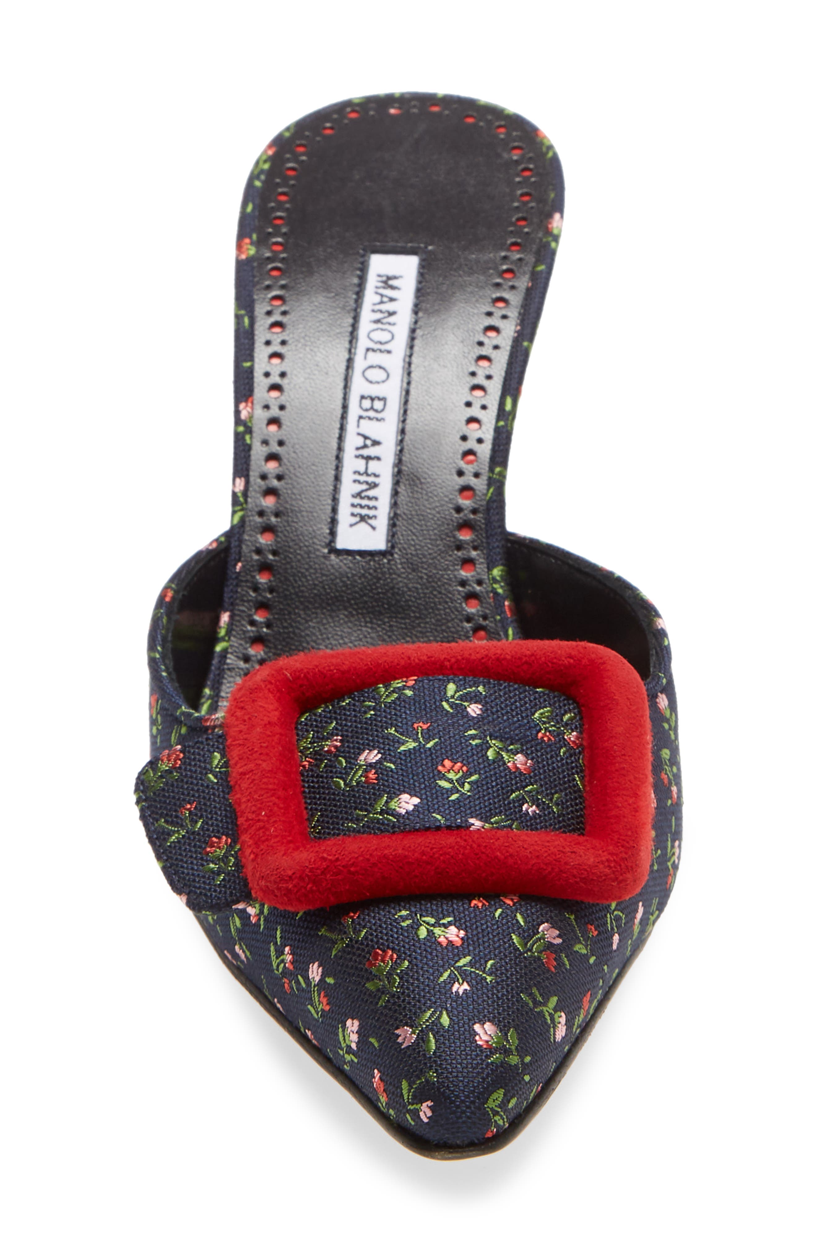 Manolo Blahnik Maysalebi Floral Pointed Toe Mule, Alternate, color, 
