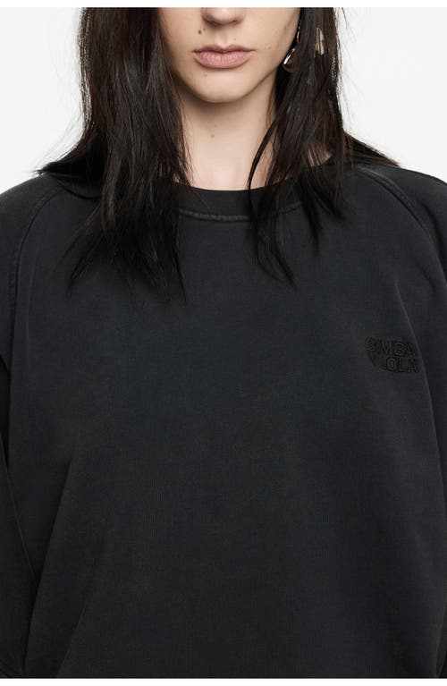Bimba Y Lola Embroidered Logo Balloon Sweatshirt In Animal Print