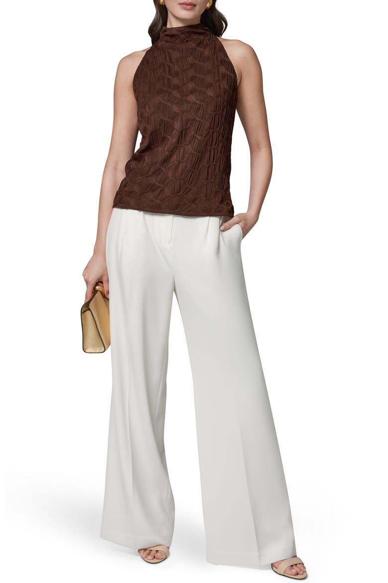 Texture Mock Neck Top, Alternate, color, CANYON