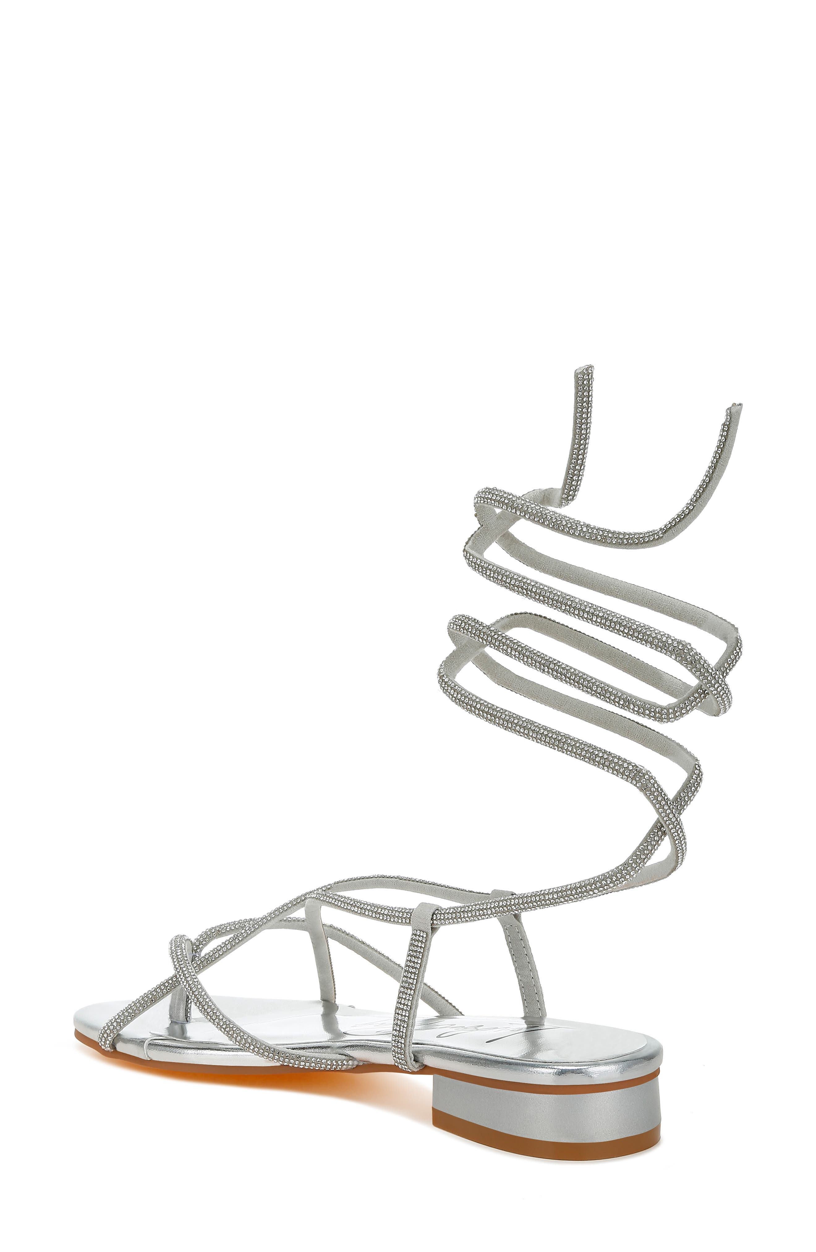 Babbity Embellished Gladiator Sandal, Alternate, color, SILVER