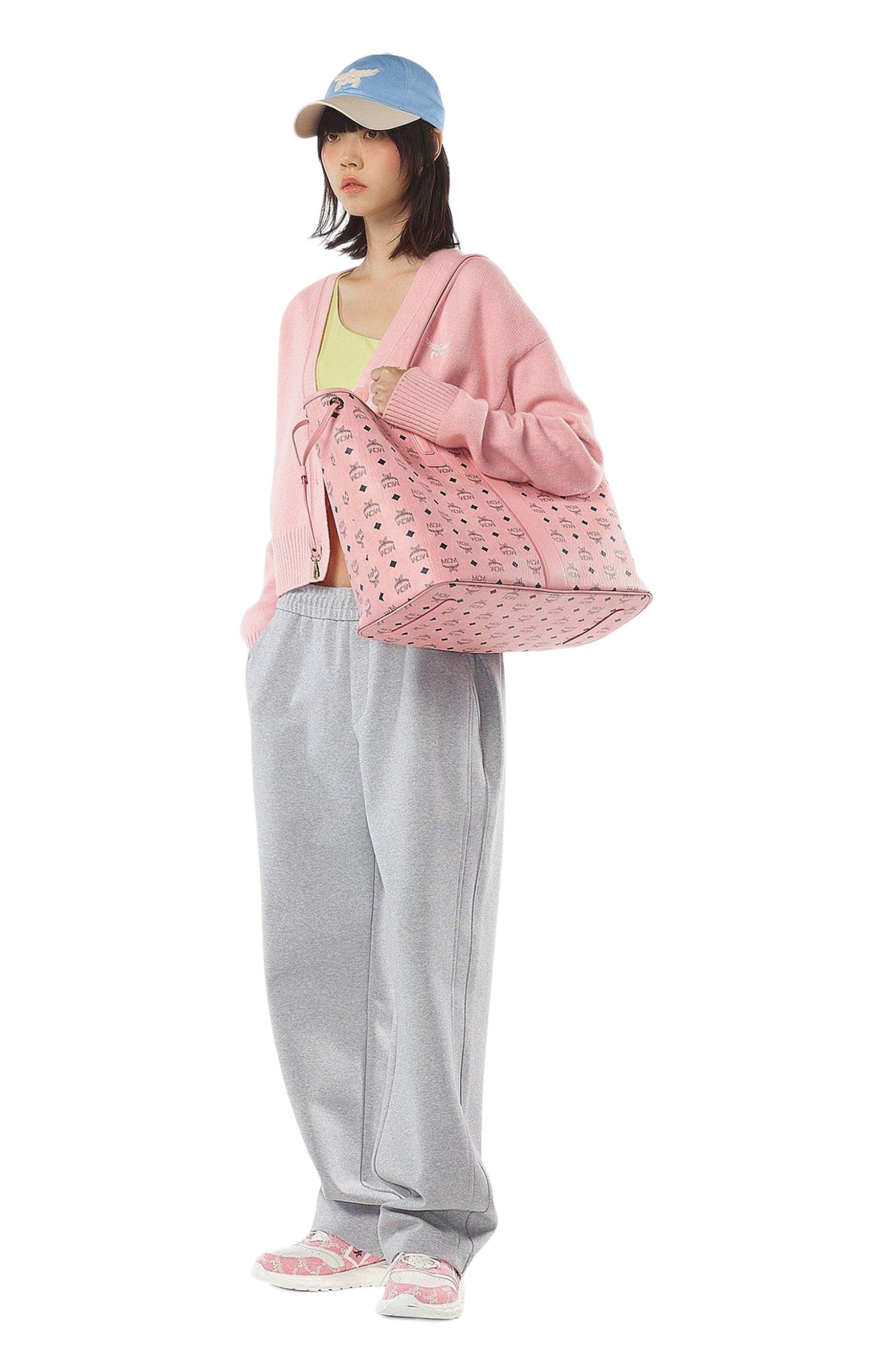 MCM Large Liz Shopper in Visetos, Alternate, color, 