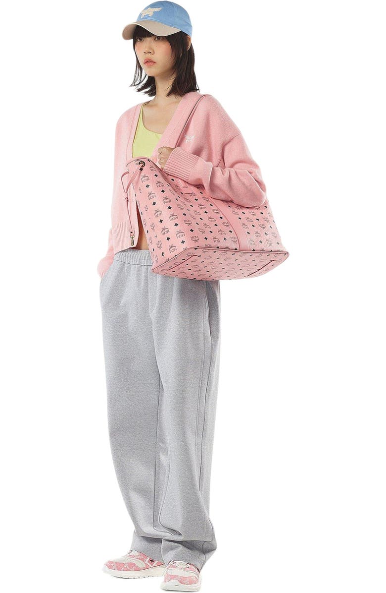 MCM Large Liz Shopper in Visetos, Alternate, color,