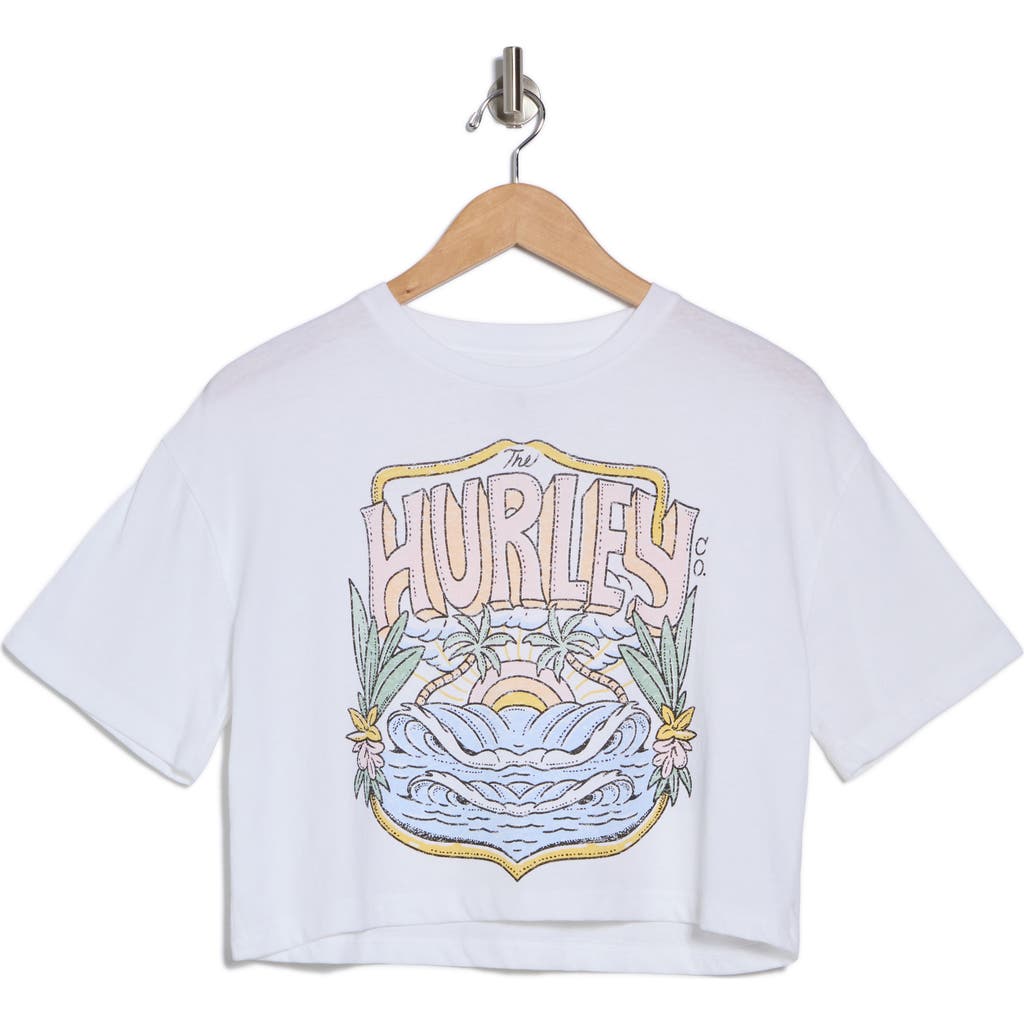HURLEY HURLEY BIG BREAKERS CROP GRAPHIC T-SHIRT