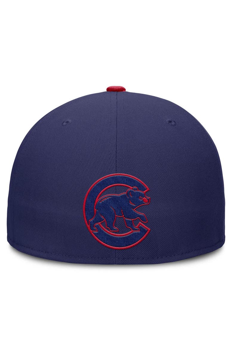 Nike Men's Nike Blue Chicago Cubs Wordmark Dri-FIT Round Bill True Fitted Hat, Alternate, color, Blue
