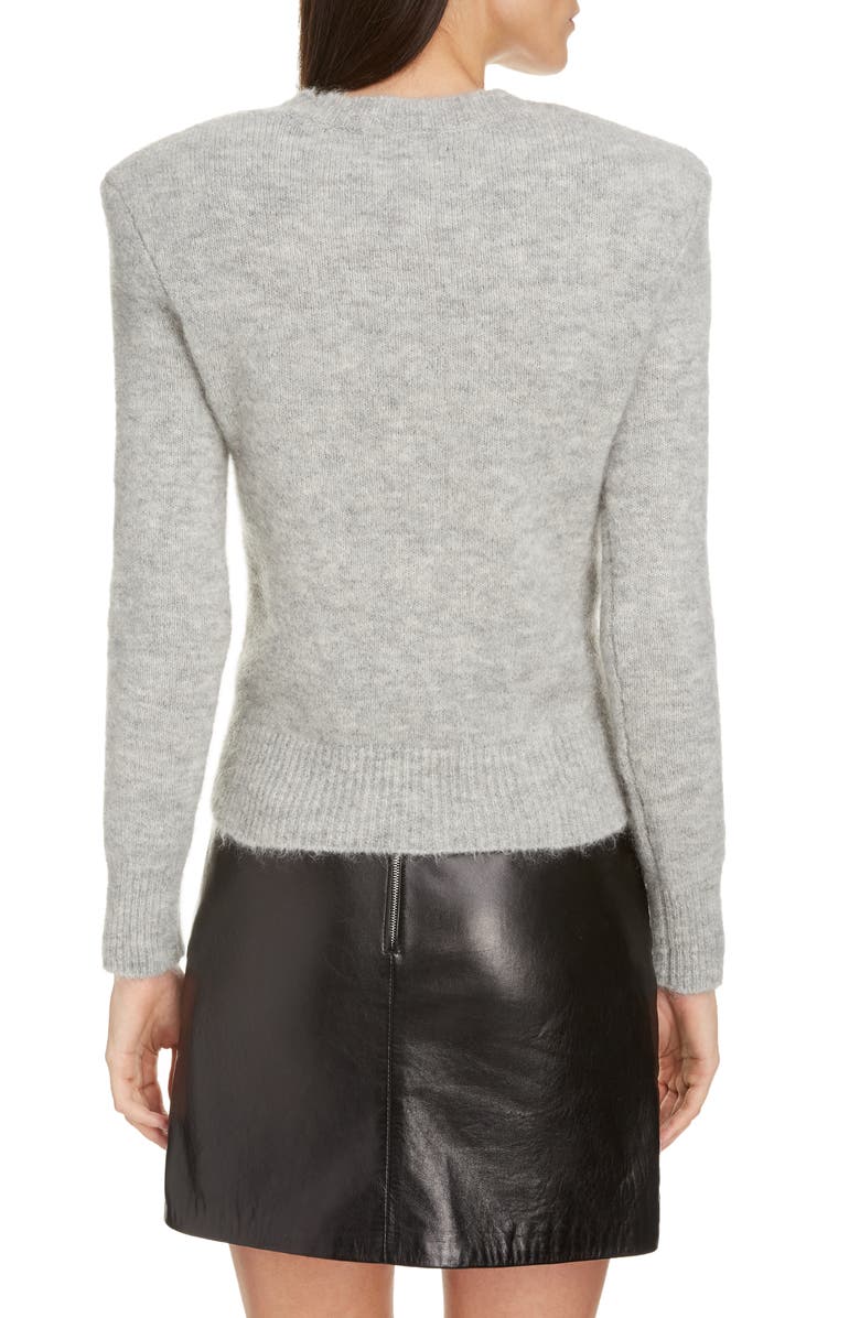 Isabel Marant Shoulder Pad Mohair & Wool Blend Sweater, Alternate, color,
