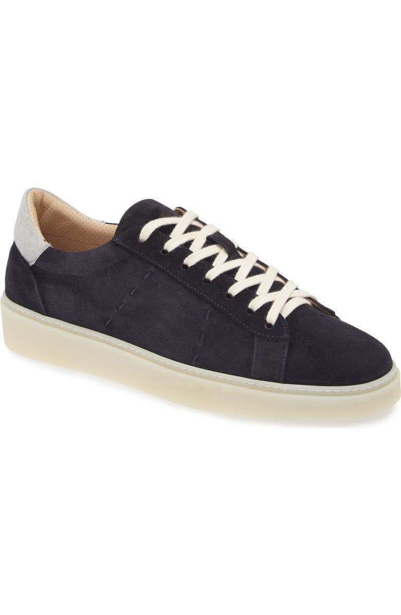 Eleventy Suede Low Top Sneaker, Main, color, Navy