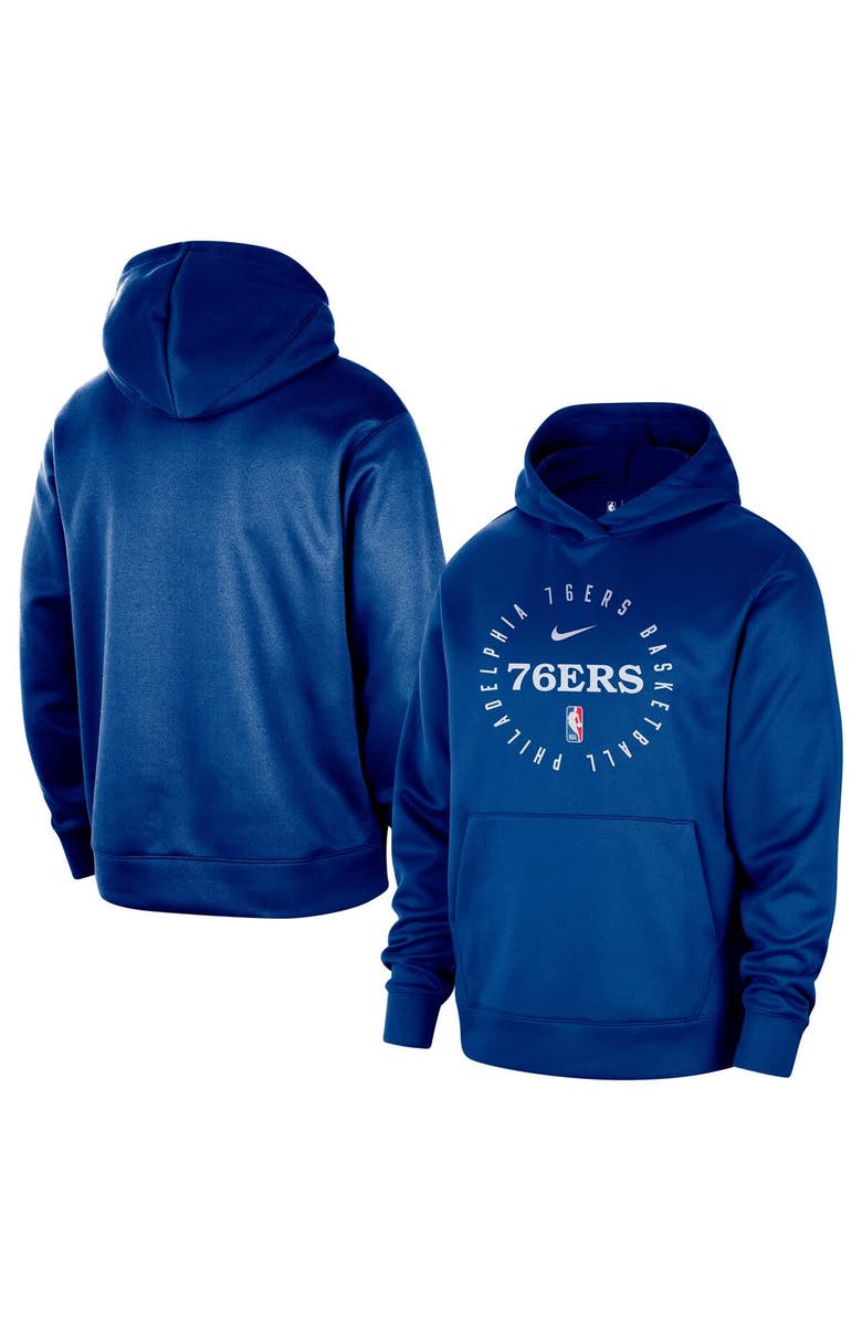 Nike Men's Nike Royal Philadelphia 76ers 2024/25 Spotlight On-Court Practice Performance Pullover Hoodie, Main, color, Royal