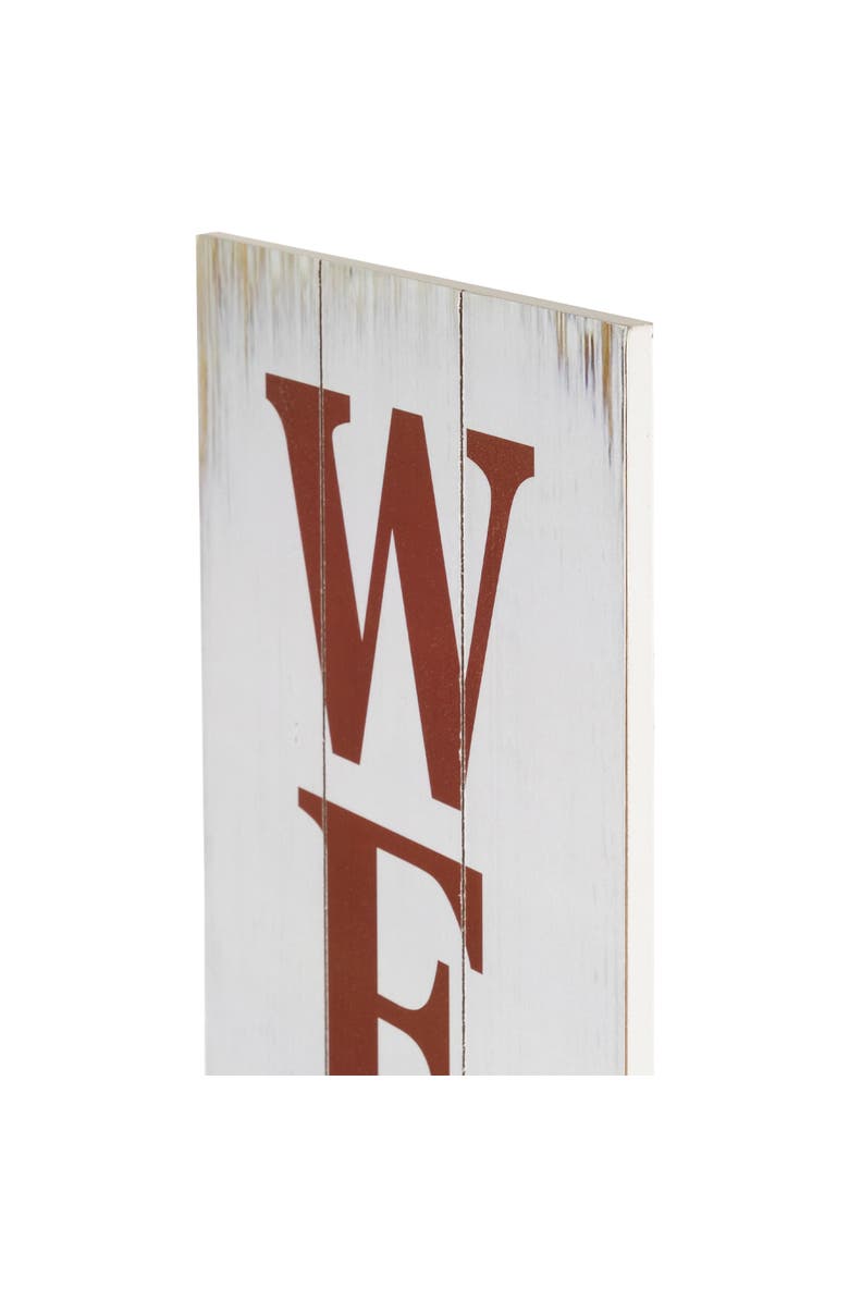 Northlight Welcome USA Flag Americana Wooden Porch Board Sign Decoration - 36", Alternate, color, White