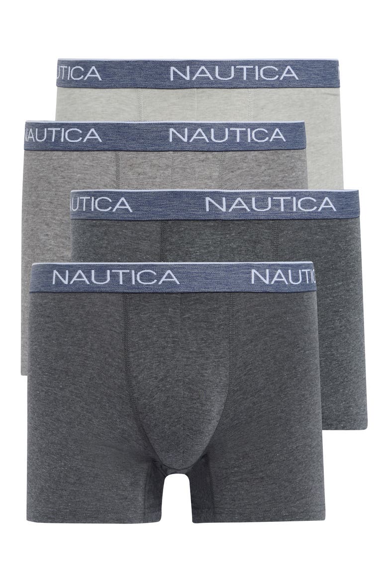 Assorted 4-Pack Heathered Boxer Briefs, Main, color, 2 BLACK/ CHARCOAL/ HEATHER