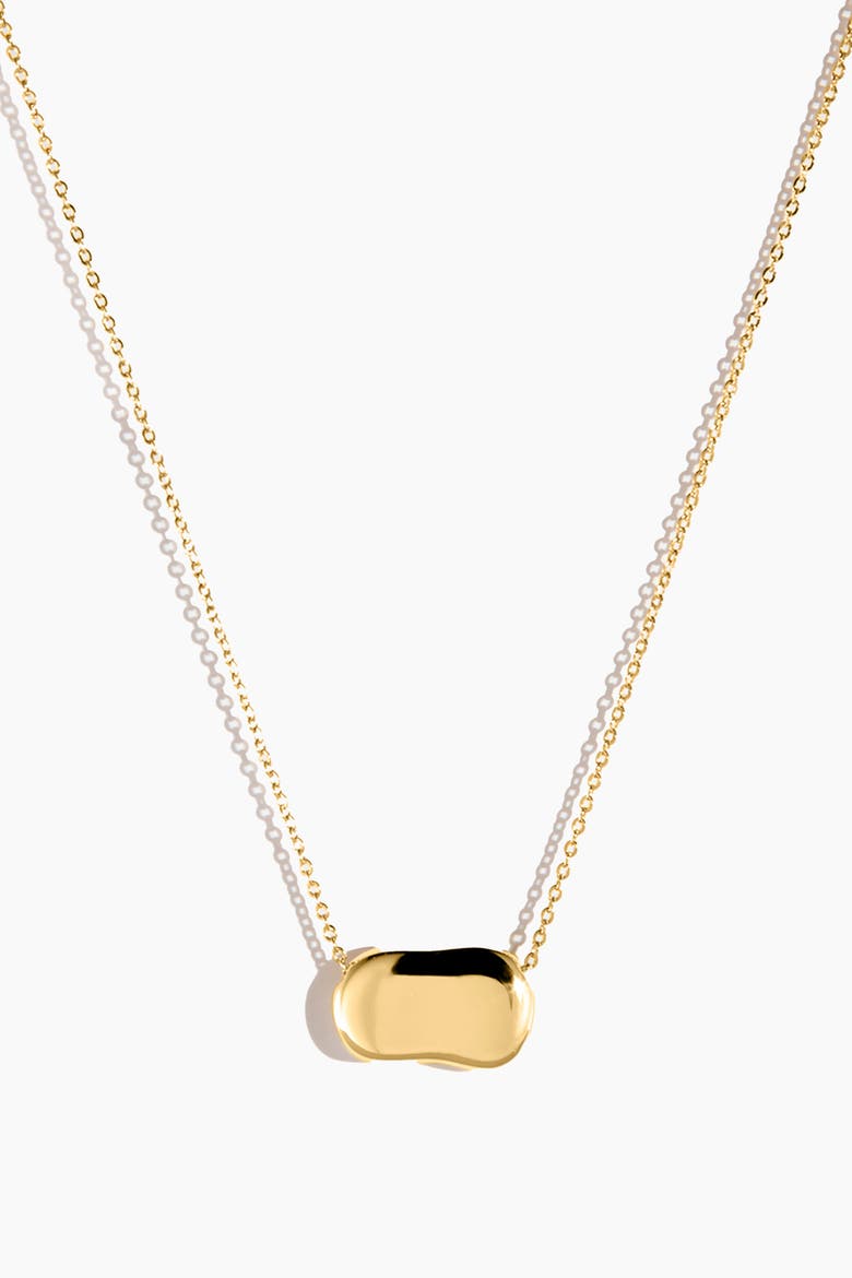 Dakota Bean Necklace, Main, color, Yellow Gold