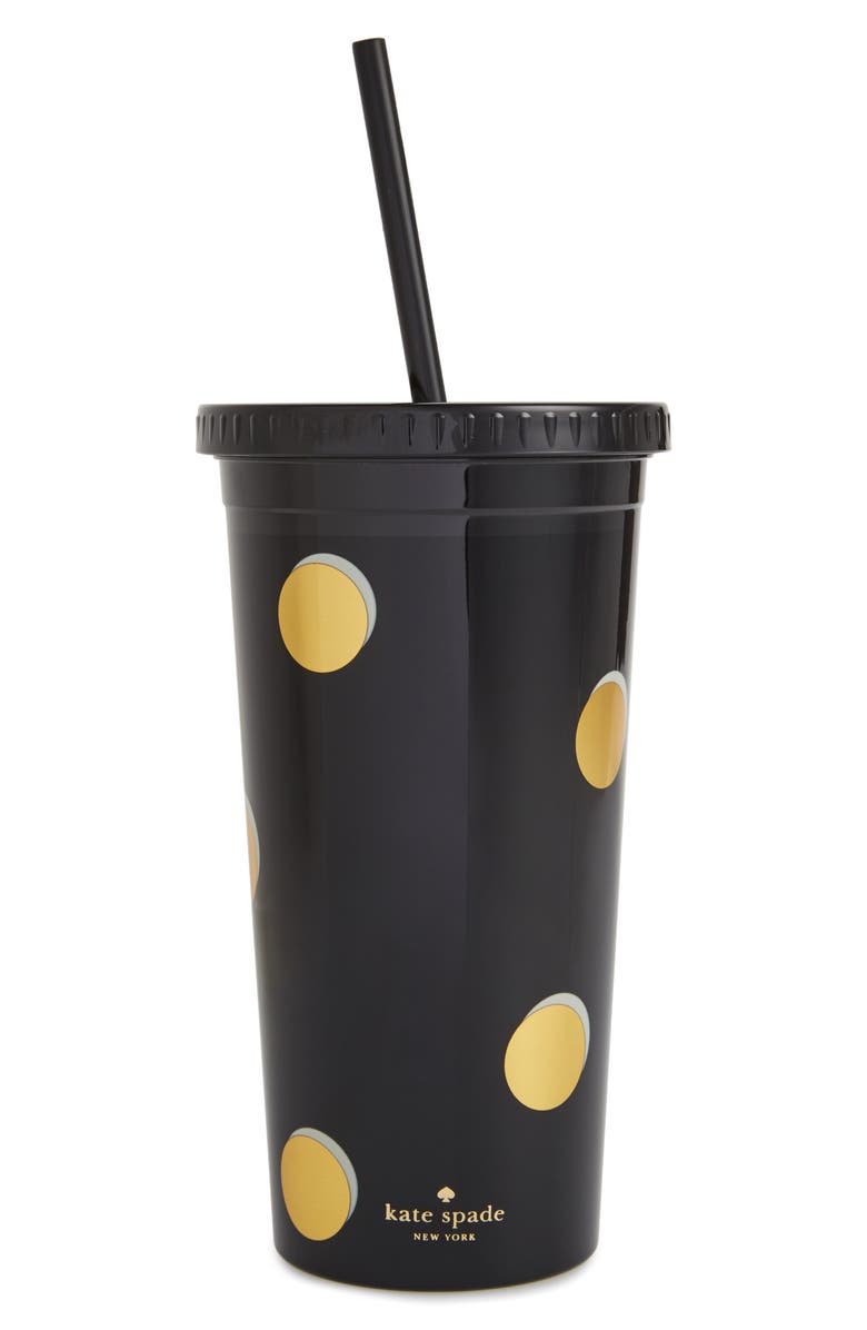 Kate Spade New York stagger dot insulated tumbler, Main, color,