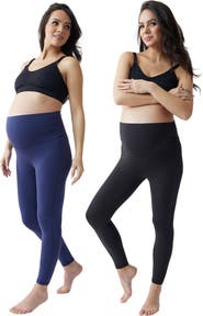 Ingrid & Isabel Maternity and Postpartum Active Workout Leggings 2-Pack Bundle