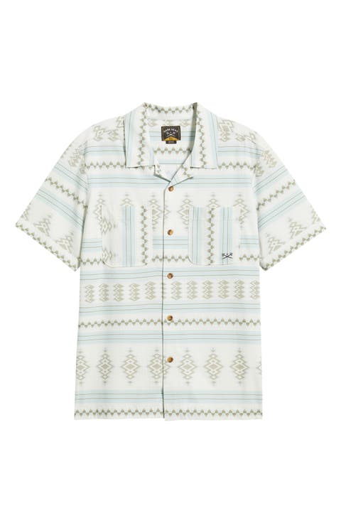 Palmetto Geo Pattern Cotton Camp Shirt