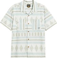 DARK SEAS Palmetto Geo Pattern Cotton Camp Shirt