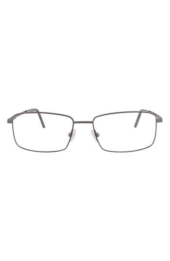 Maui Jim 57mm Rectangular Optical Glasses In Metallic