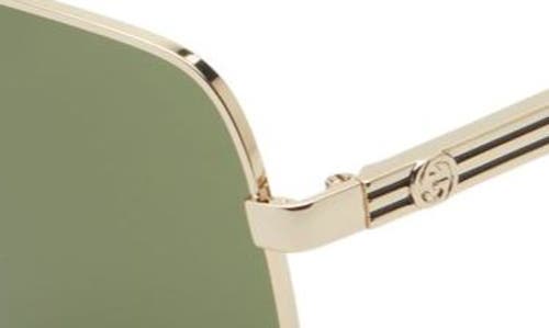 GUCCI GUCCI 62MM AVIATOR SUNGLASSES