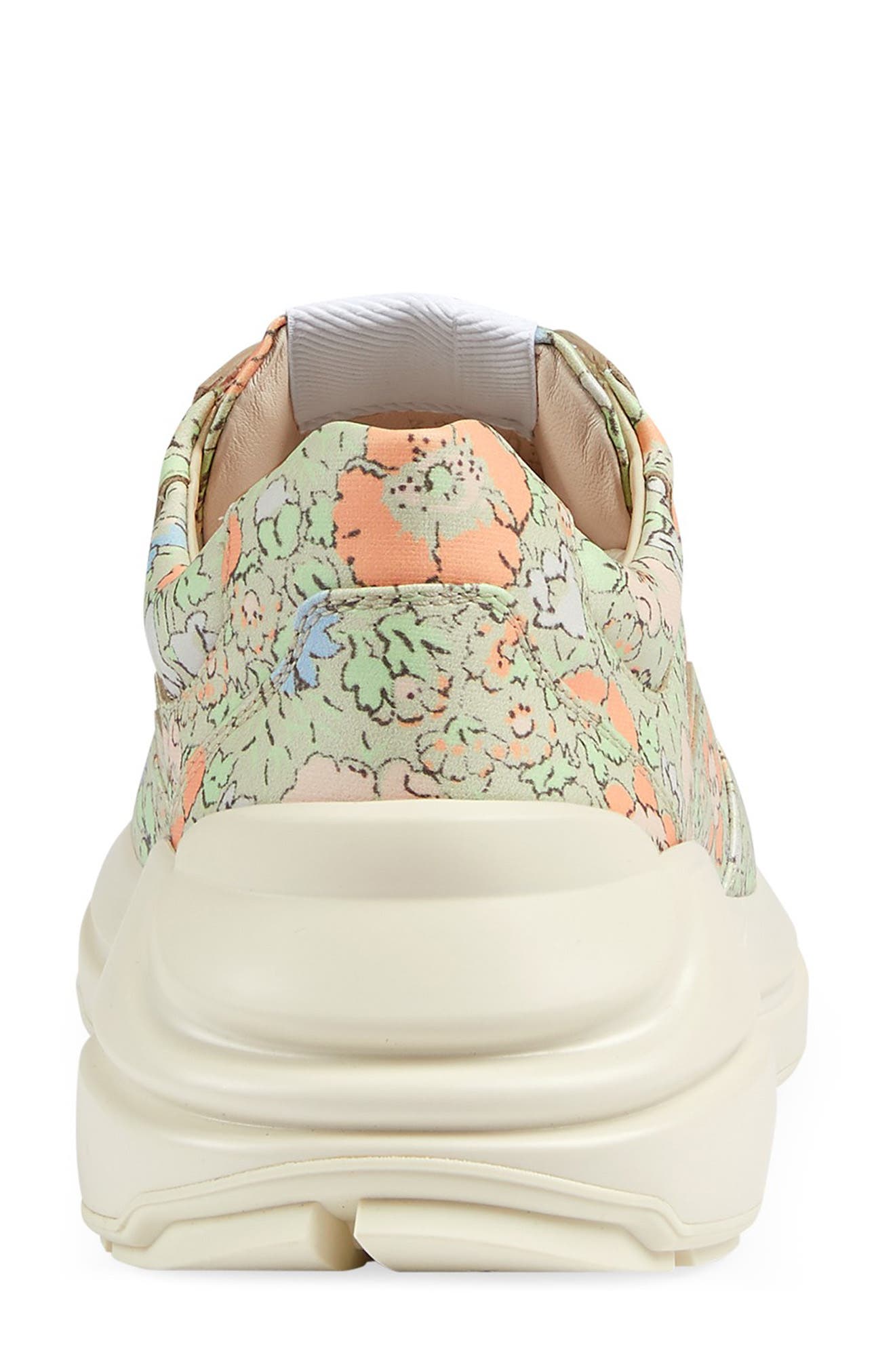 Gucci x Liberty London Rhyton Floral Print Sneaker, Alternate, color, 