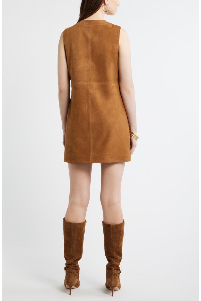 Suede Sheath Dress, Alternate, color, TAN