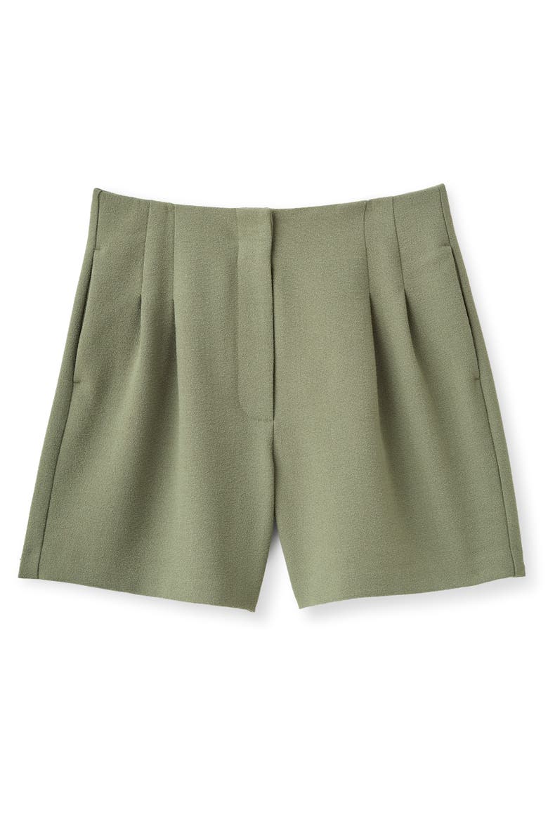 Frankie Pebbled Crepe Short, Main, color, Moss