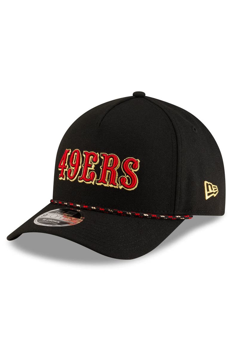 New Era Men's New Era Black San Francisco 49ers 2025 Rivalries Collection Sideline A-Frame 9FORTY Adjustable Hat, Alternate, color, Black