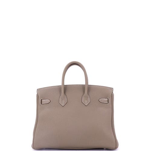 Pre-owned Hermes Hermes Birkin Handbag Grey Togo With Palladium Hardware 25 In Brown