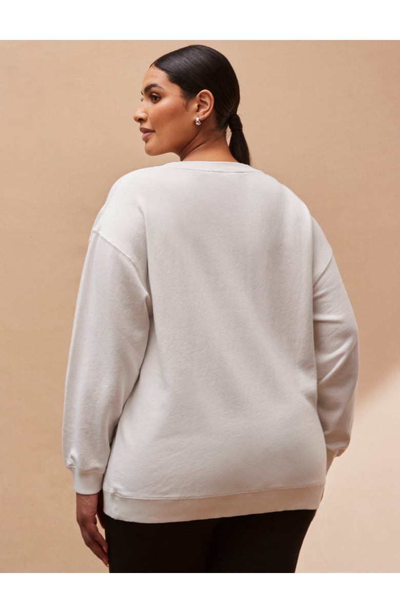 Live Unlimited V-Neck Sweatshirt, Alternate, color, Cream