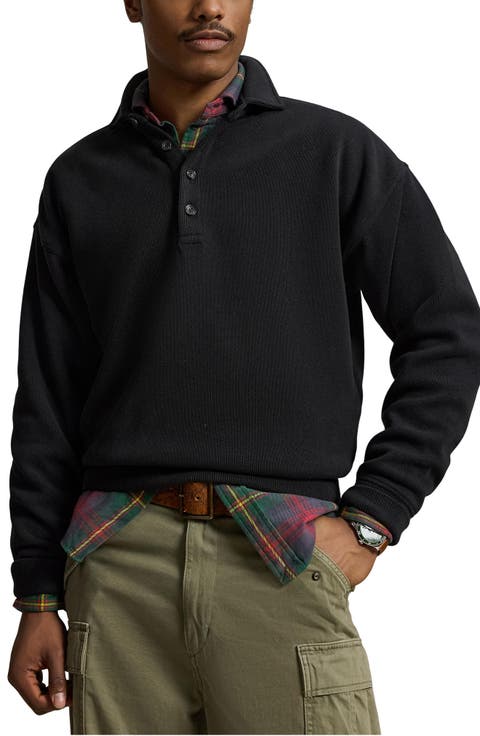 Sueded Heritage Rib Knit Sweatshirt