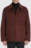 Cole Haan Felt Zip Front Shirt Jacket