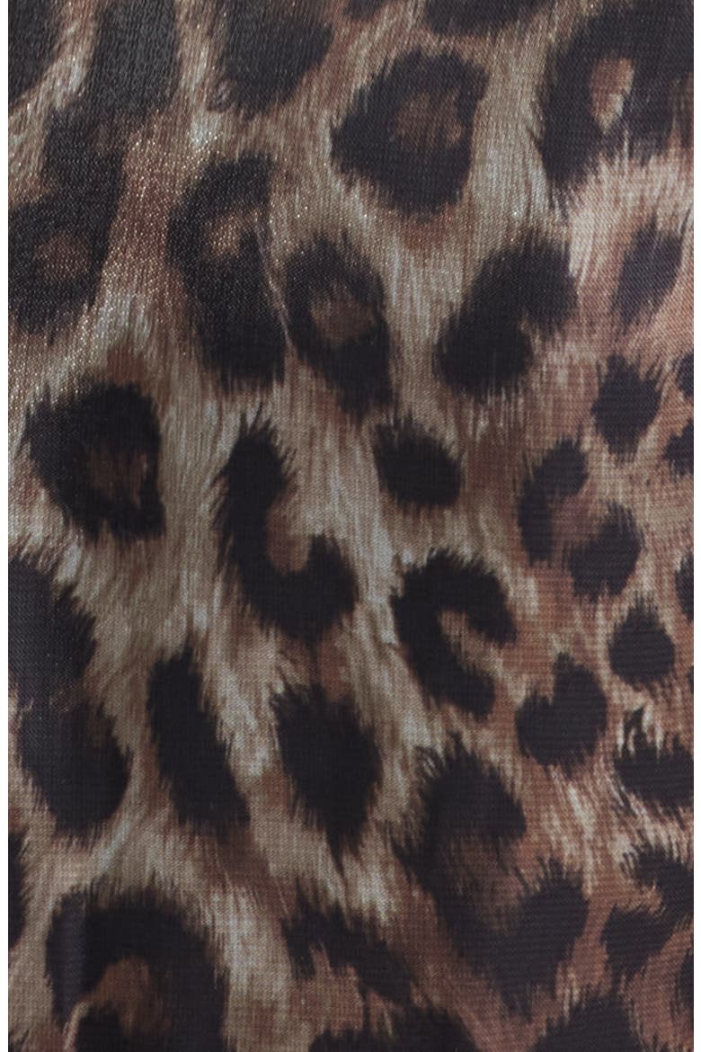 Long Sleeve Jumpsuit with Overlay, Alternate, color, LEOPARD