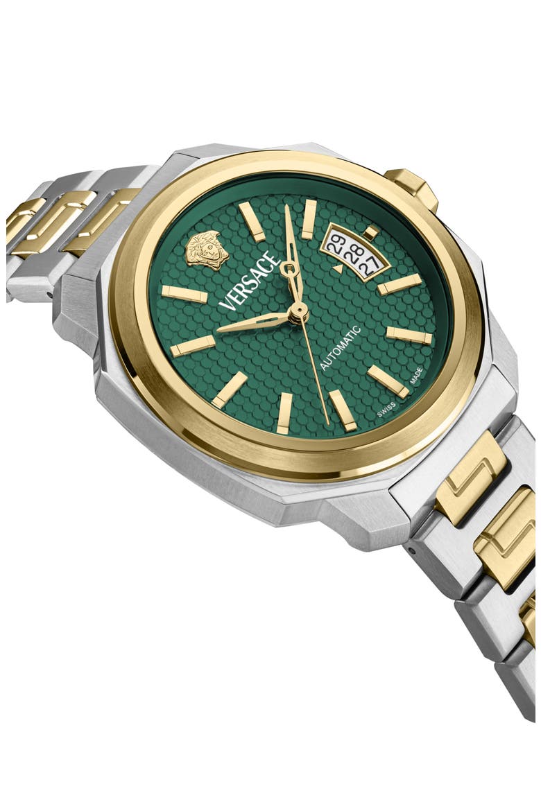 Dylos Two-Tone Bracelet Strap Automatic Watch, 42mm, Alternate, color, TWO TONE