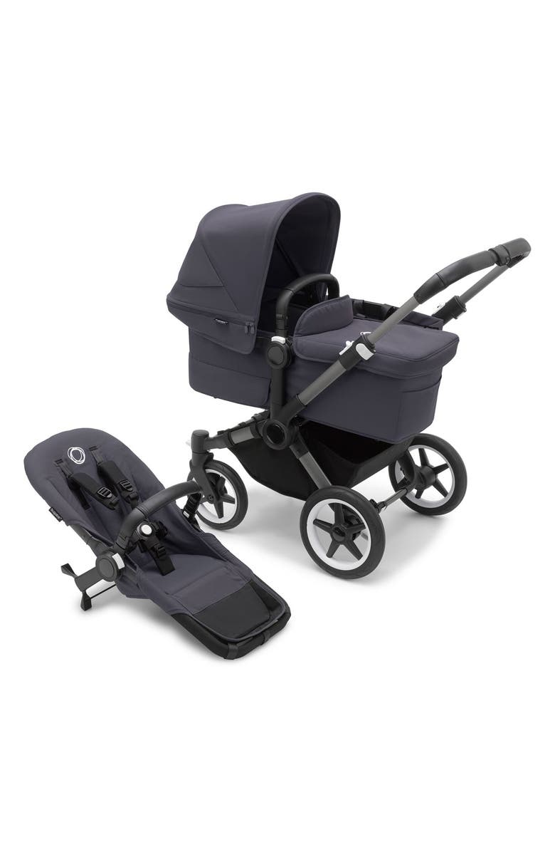 Bugaboo Donkey 5 Mono Stroller with Bassinet, Alternate, color, Graphite/ Stormy Blue