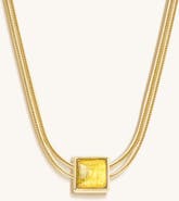 Karma and Luck Awaken & Shine - Citrine Evil Eye November Birthstone Necklace