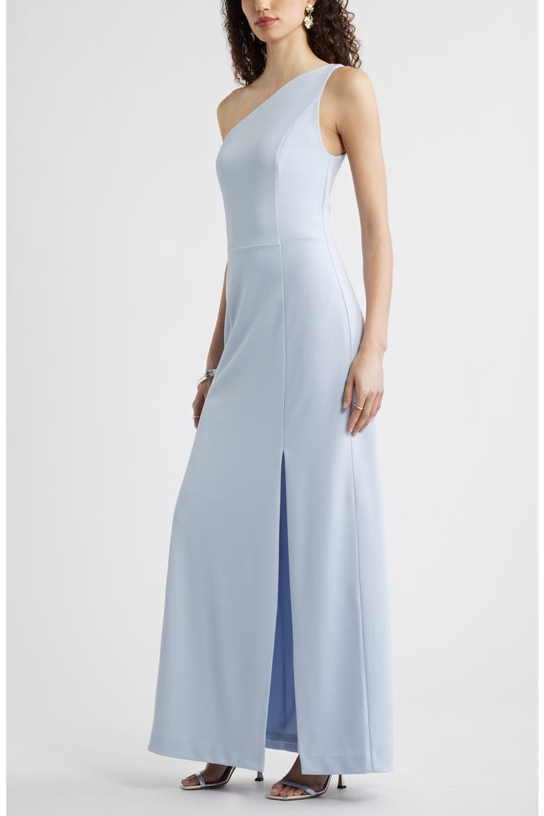 One-Shoulder Maxi Cocktail Dress, Alternate, color, BLUE HALOGEN