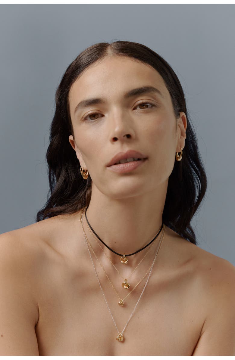 Otiumberg 14kt Gold Vermeil Small Roscida Hoop Earrings, Alternate, color, Yellow Toned Gold