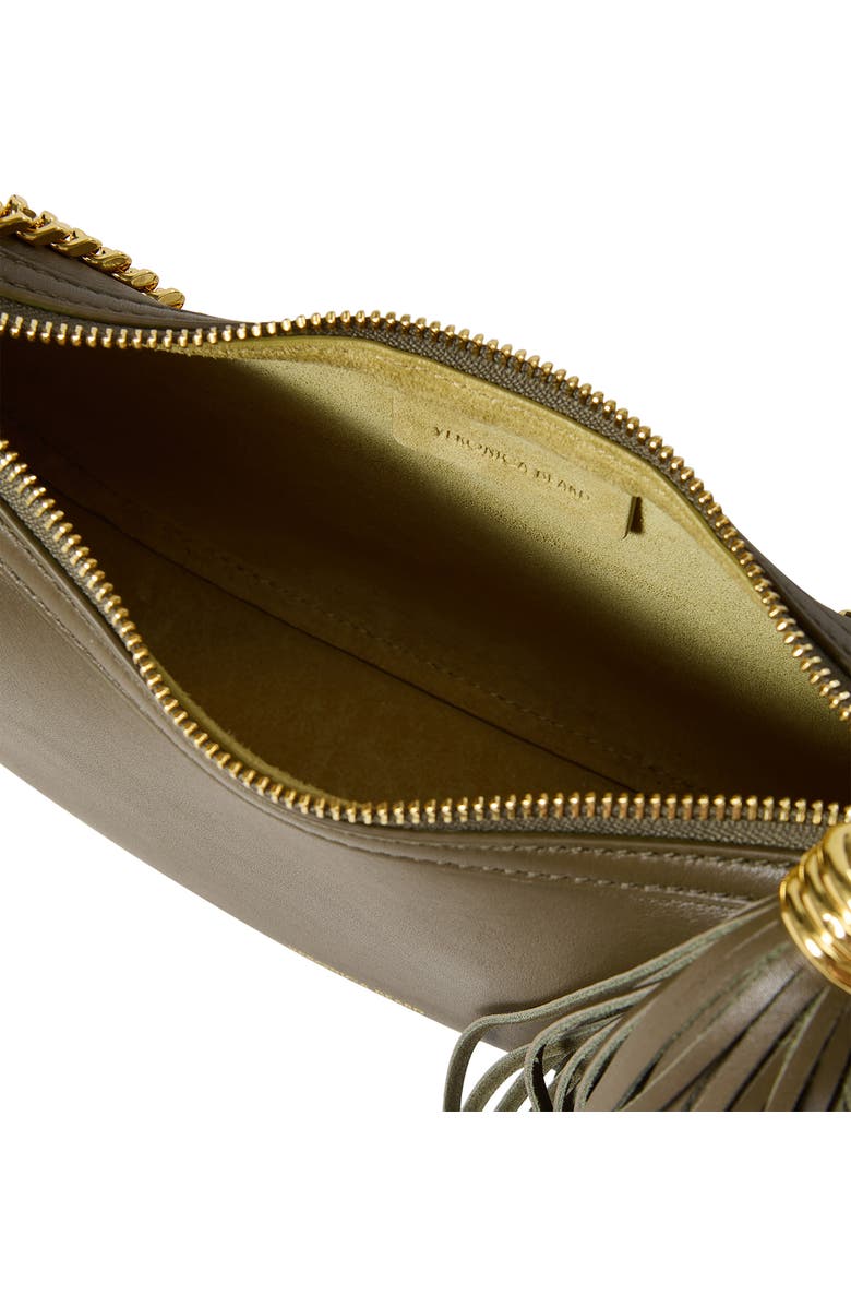 Veronica Beard Small Fortune Leather Shoulder Bag, Alternate, color, Cypress