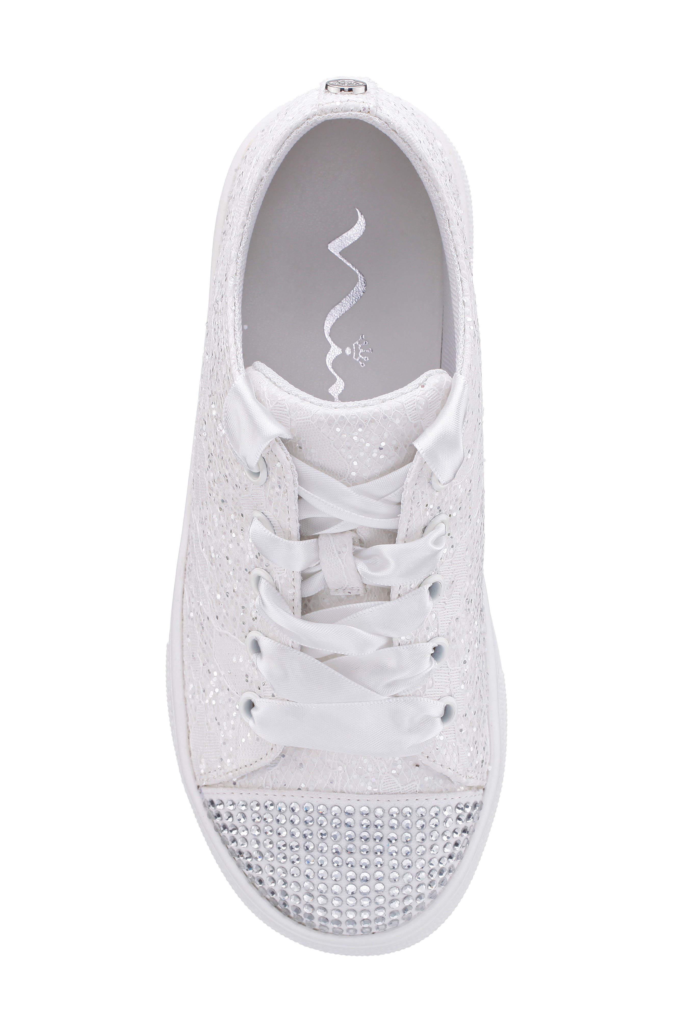 Nina Kids' Glitter Cap Toe Sneaker, Alternate, color, 
