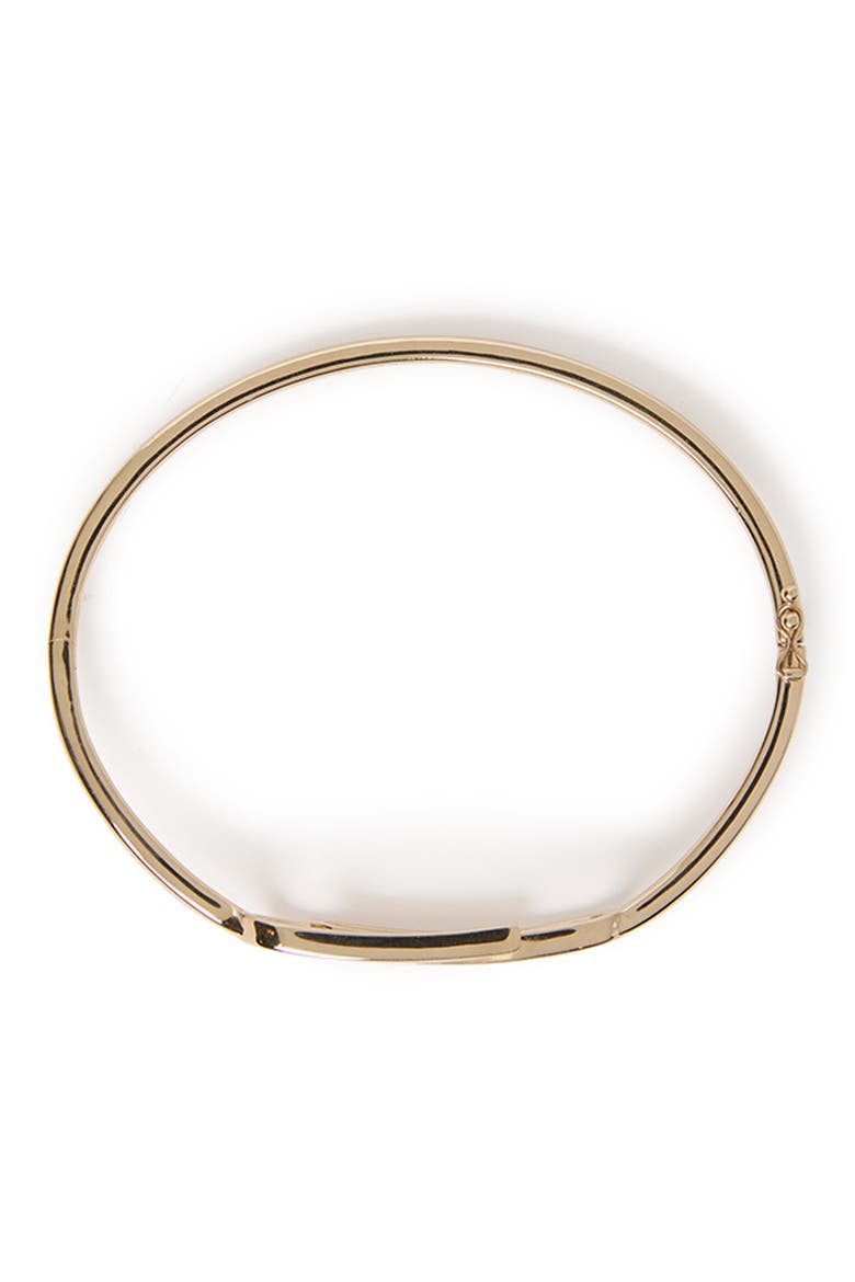 18K Gold Vermeril Paper Clip Bangle Bracelet, Main, color, YELLOW GOLD