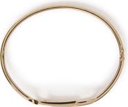 Off-White 18K Gold Vermeril Paper Clip Bangle Bracelet