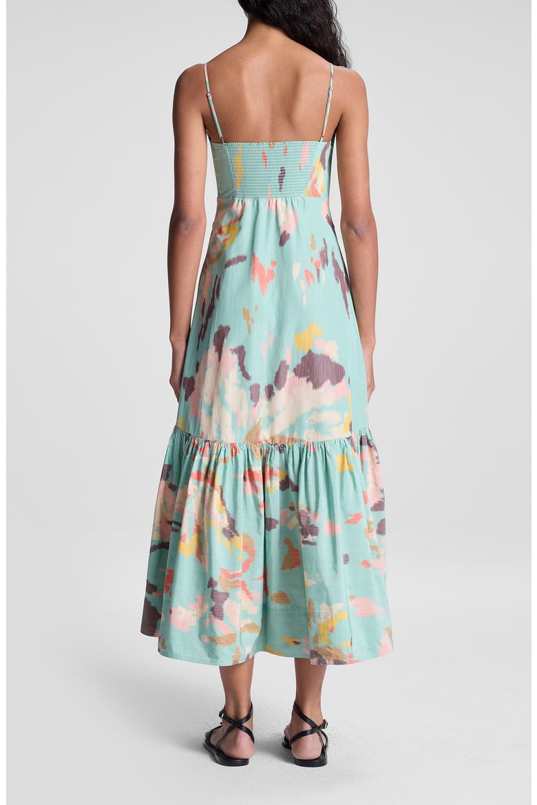 Lindsey Print Ruched Dress, Alternate, color, MINT MULTI