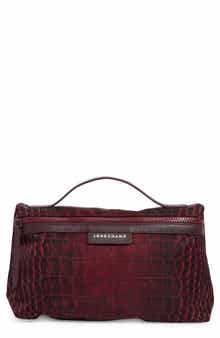 Longchamp Le Pliage Croco Cosmetic Bag